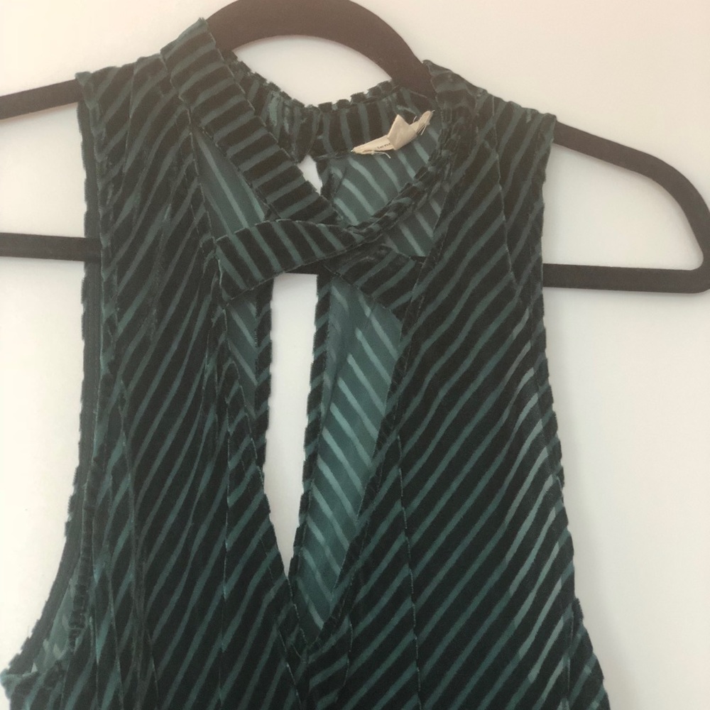 Velvet Deep green top